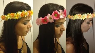 Faça você mesmo  Tiara ou coroa de flores para o cabelo [upl. by Olnek246]