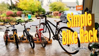 Simple DIY Bike Rack 1 hour build from 2 X 4 lumber [upl. by Ynnal641]