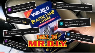 Review  Waxco Plastic Lamp Cover Cleaner amp Polish from MR DIY [upl. by Nylcoj]