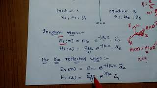 Normal Incidence of EM wave at a Dielectric boundary [upl. by Nileve]