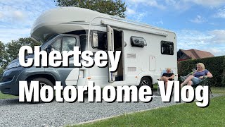 Chertsey Camping and Caravanning Club Site Motorhome Vlog [upl. by Ennoved]