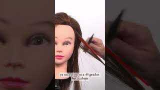 ✂️ Técnicas de corte de cabello en ángulo de 135 grados para producir más movimiento  Curso [upl. by Ihskaneem987]