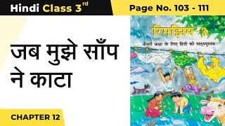 Class 3 Hindi Chapter 12  Jab Mujhe Sanp Ne Kata  जब मुझे साँप ने काटा  Rimjhim Page No 103  111 [upl. by Akineg]