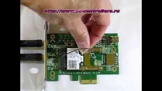 как установить контроллер Mini PCIE Intel 6235 6235ANHMW bgn WiFiBluetooth40 в компьютер [upl. by Mano]