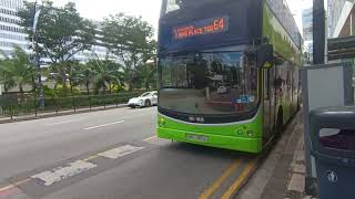 SBST SBS7451L On Service 64 Departing Bus Stop 08058 [upl. by Eybbob]