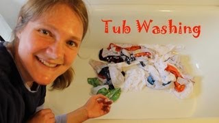 How to Hand Wash Cloth Diapers  Tub amp Plunger Routine [upl. by Aisak]