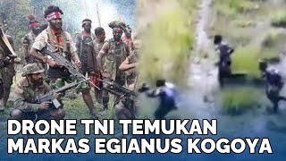 DRONE TNI Temukan Markas Panglima OPM Egianus Kogoya Sembunyi di Hutan [upl. by Erastatus]