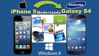 iPhone naar Galaxy S4 Data Transfer Hoe alle bestanden van de iPhone 5 naar Samsung Galaxy S4 [upl. by Ahtnama363]