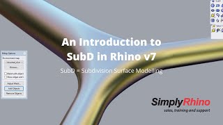 An Introduction to SubD Subdivision Surface Modelling in Rhino3d v7 [upl. by Aznecniv]