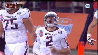 2013 Cotton Bowl Johnny Manziel Amazing 44 Yard Scramble Run vs Oklahoma [upl. by Enajharas]