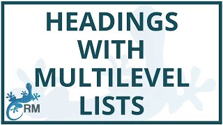 Format a Word Document Part 1 Headings with Multilevel Lists [upl. by Nino]