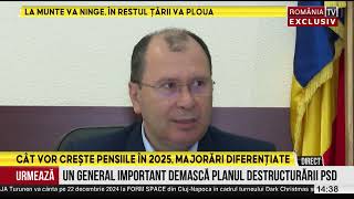 Şeful Casei de Pensii anunţă formula după care se indexează pensiile în 2025 [upl. by Ecnerrot]