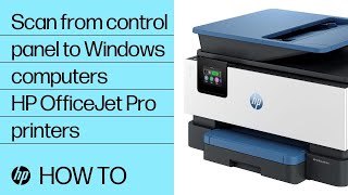 How to scan from the control panel to a Windows computer  HP OfficeJet Pro printers  HP Support [upl. by Sidhu]