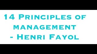 14 Principles of Management  Henri Fayol Easiest way to remember [upl. by Iago203]