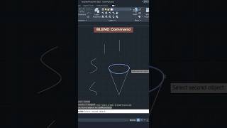 AutoCAD  BLEND Command  Tips amp Tricks shorts autocad [upl. by Ellenaj511]