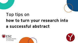 Top tips to turn your research into a successful abstract [upl. by Eiraminot305]