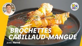 Brochettes cabillaudmangue  Lidl Cuisine [upl. by Tuddor637]