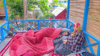 Village life with grandma  Cooking vegetarian food with eggplant🍆🍆🍅 [upl. by Season54]