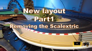 Building a new layout part 1  Removing the Scalextric [upl. by Gilberto171]