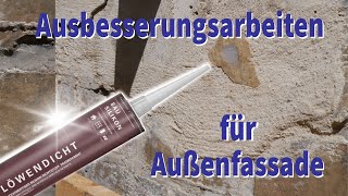 Fassade reparieren amp ausbessern mit Silikon  Bausilikon um Außenfassade abzudichten✅ [upl. by Kahlil142]