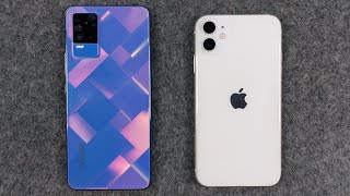 Vivo V21e Vs iPhone 11  SPEED TEST [upl. by Lattonia]