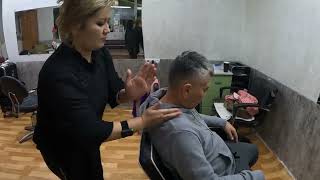 A Great Barber Massage  Relaxation From Hairline to Shoulders ASMR [upl. by Kapor]