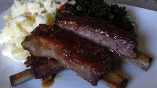 St Louis Ribs amp Maple Mustard Glaze  Oven Recipe [upl. by Dnumde225]