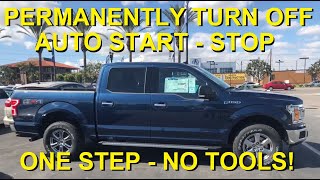 How To Deactivate Disable Disconnect Turn Off Ford F150 F150 Auto Start Stop Permanently in seconds [upl. by Ttik]