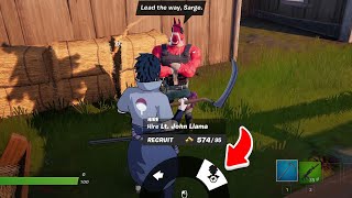 Hire a Character and travel 1000 meters with them Fortnite [upl. by Llesram]