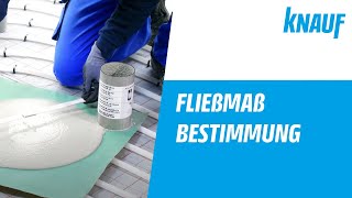 Knauf Fließestrich  Bestimmung des Fließmaßes [upl. by Eerrehs]