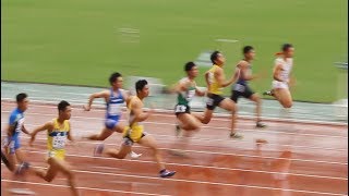 男子100ｍ 予選②組全中陸上2019 [upl. by Anawed]