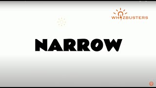 NARROW adjective meaning with examples in sentences [upl. by Jerrol]