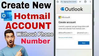 How to Create Hotmail Account in Mobile  create hotmail account [upl. by Truk]