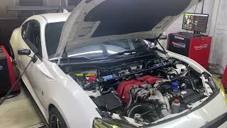 Toyota GT86 HKS GT2 supercharged on pump gas with meth kit making 332whp on dynopack [upl. by Isman876]