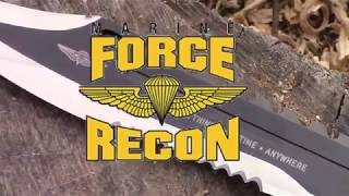 20 Sawback Bowie Knife  Marine Force Recon [upl. by Nednyl]