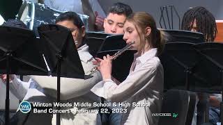 Winton Woods Middle School and High School Band Concert  February 22 2023 [upl. by Anelav]