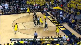 Nick Stauskas Sophmore Year vs Michigan State [upl. by Liba]