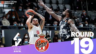 Monaco dominates French derby  Round 19 Highlights  Turkish Airlines EuroLeague [upl. by Leinahtan900]