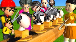 Scary Teacher 3D vs Squid Game Trying Cut Miss T Hair 5 Times Challenge Nick vs Granny Loser [upl. by Akinwahs]