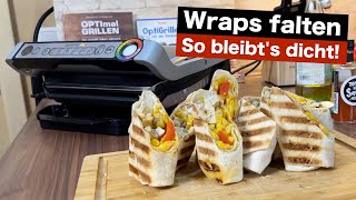 Wrap FaltTechnik für den Tefal OptiGrill  Saftige HähnchenWraps [upl. by Carolina]