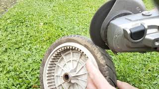 Retreading Old Worn Out Lawn Mower Wheels [upl. by Lansing]