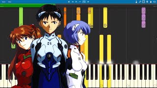 Evangelion  Hedgehogs Dilemma Theme  Synthesia Piano Cover [upl. by Leehar]