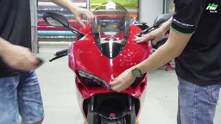 Paint protection film kit for motorcycle [upl. by Dixon]