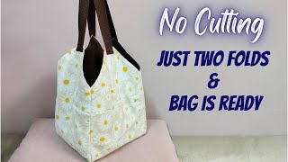 DIY Create a Stylish Bag Without Any Cutting  Very Easy To Sew  Project For Beginners [upl. by Kcirdahs]