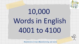 41 10000 words used in English 4001 to 4100 [upl. by Kennard]