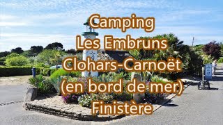 Camping les embruns Clohars Carnoët Finistère 29 [upl. by Oribella501]