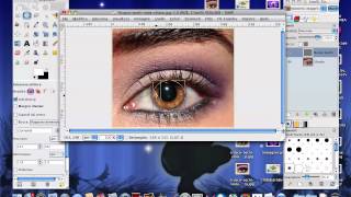 TUTORIAL GIMP  CAMBIARE COLORE OCCHI o schiarire [upl. by Trawets]