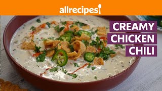 How to Make Creamy White Chicken Chili  Get Cookin  Allrecipescom [upl. by Barthel890]