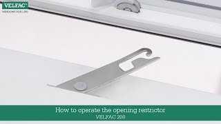 How to operate the opening restrictor  VELFAC 200 [upl. by Particia]