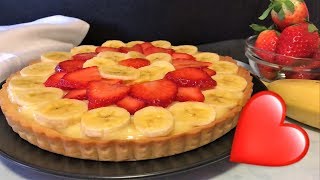 Tarta de frutas LA MEJOR MUY FACILRECETA DE SAN VALENTIN [upl. by Elvis]